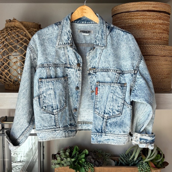 80's Vintage Jordache Jeans Jacket - Acid Wash - 100% Cotton - Picture 2 of 8